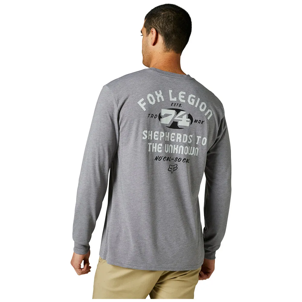 Fox At Bay Ls Tech Tee - Heather Graphite