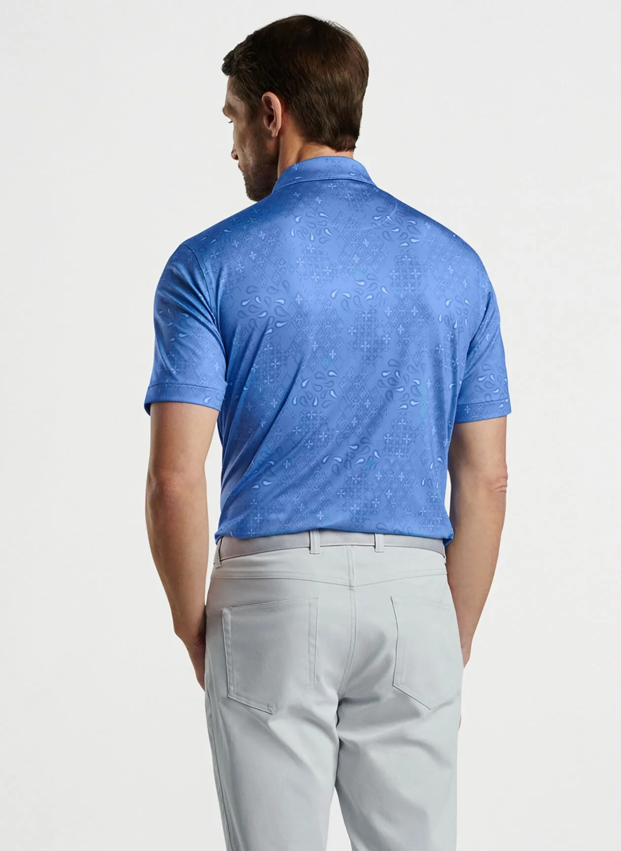 Geo Paisley Performance Jersey Polo