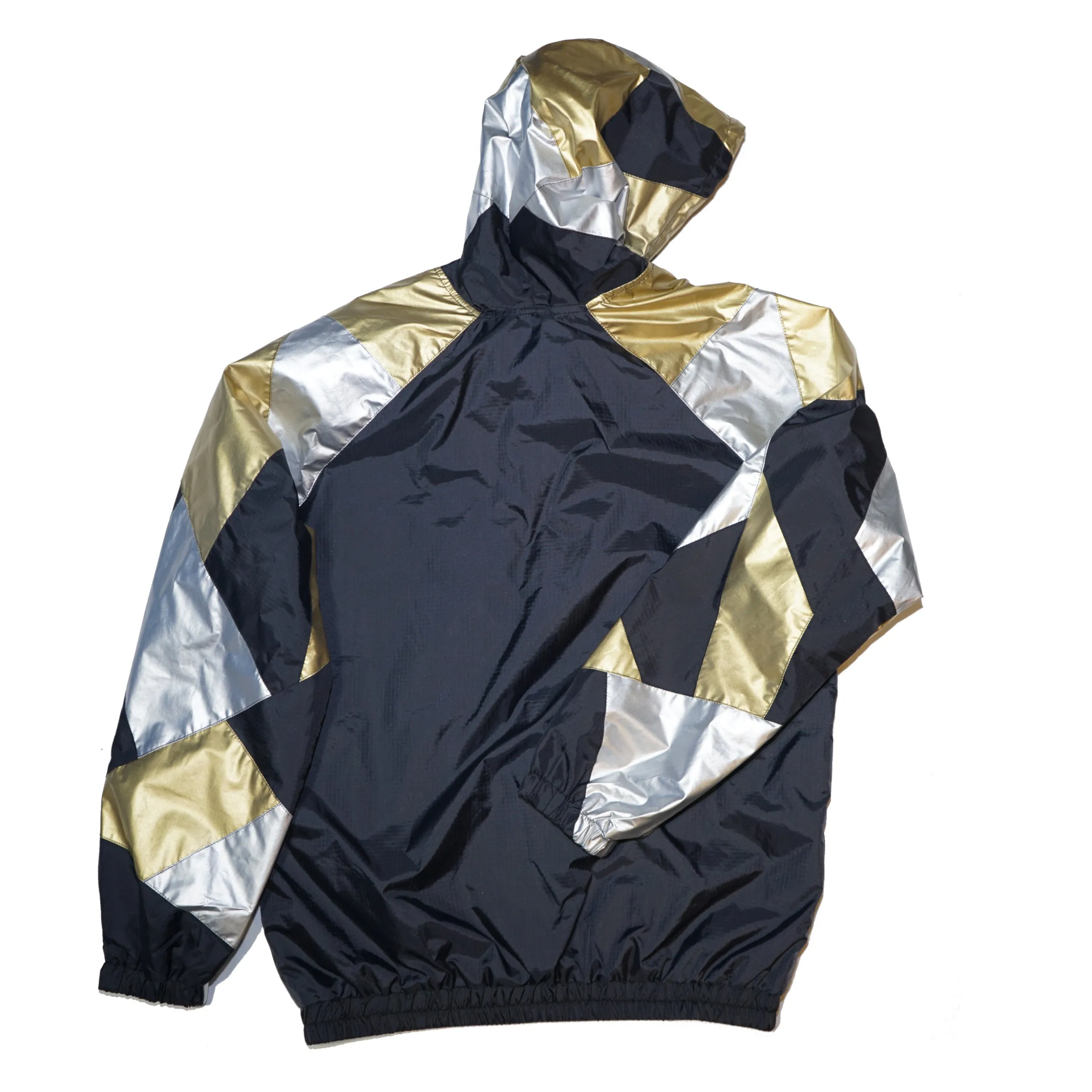 Gold Silver Patchwork Track Jacket