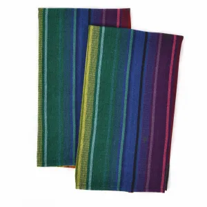 Hand Woven Striped Kitchen Towels | Rainbow