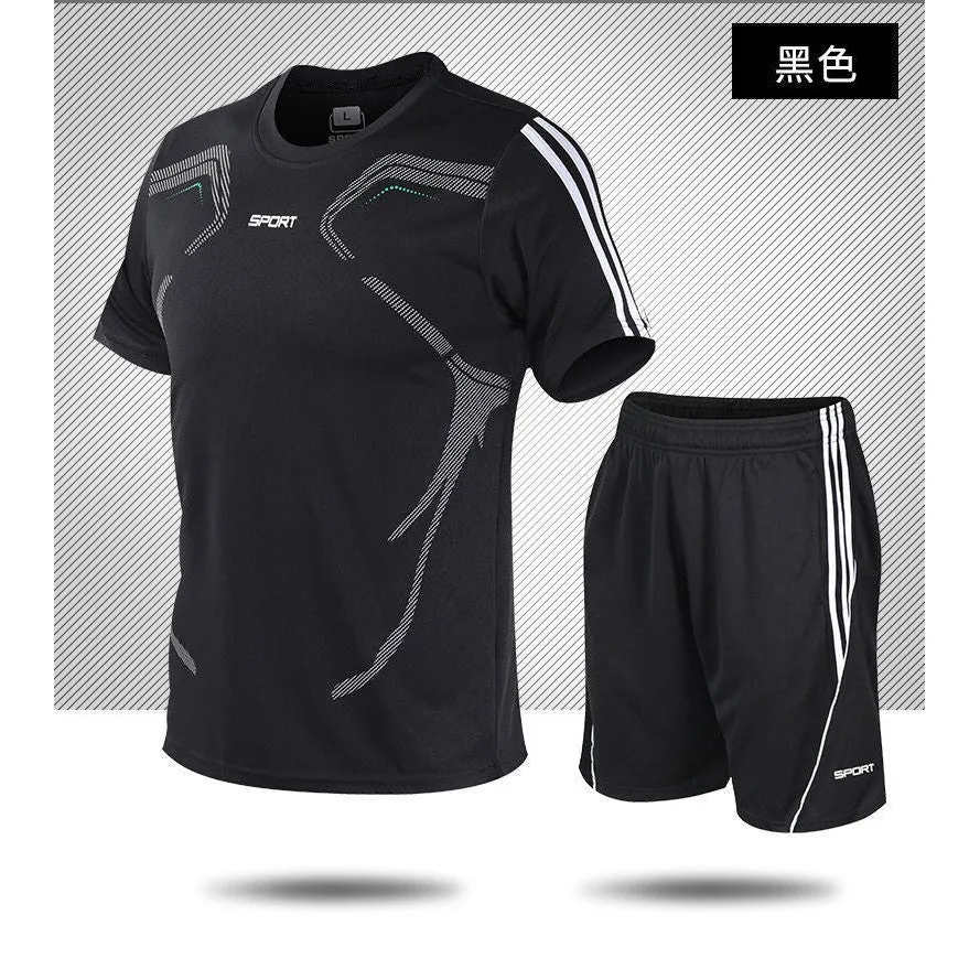 INSTOCK-Summer printed quick-drying men's short-sleeved shorts