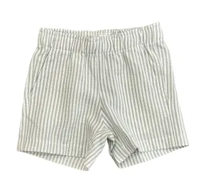 LB Kids Drew Moss Stripe Elastic Waist Shorts