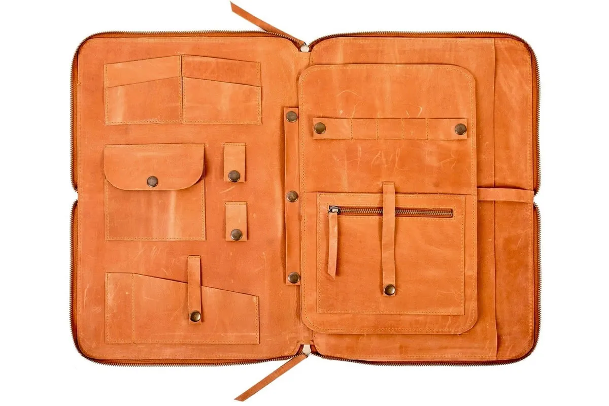 Leather MacBook Tech Organiser Case