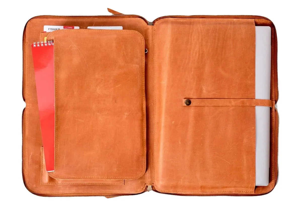 Leather MacBook Tech Organiser Case