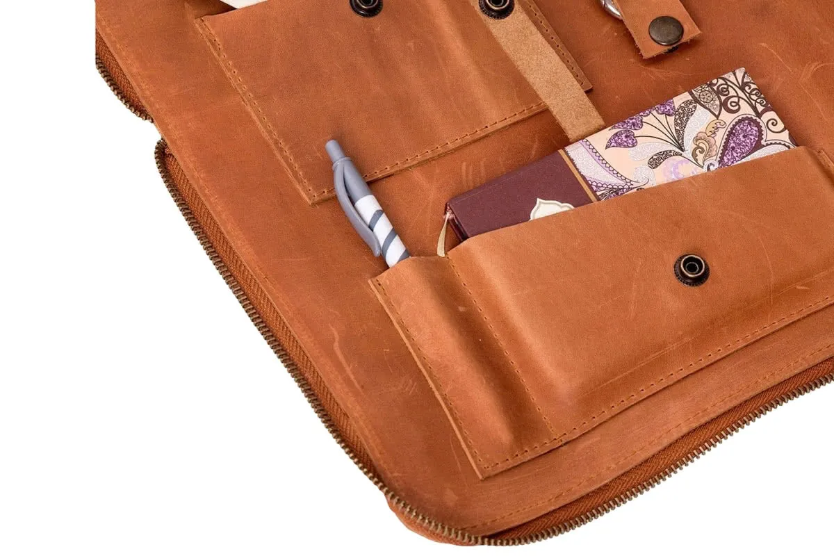 Leather MacBook Tech Organiser Case