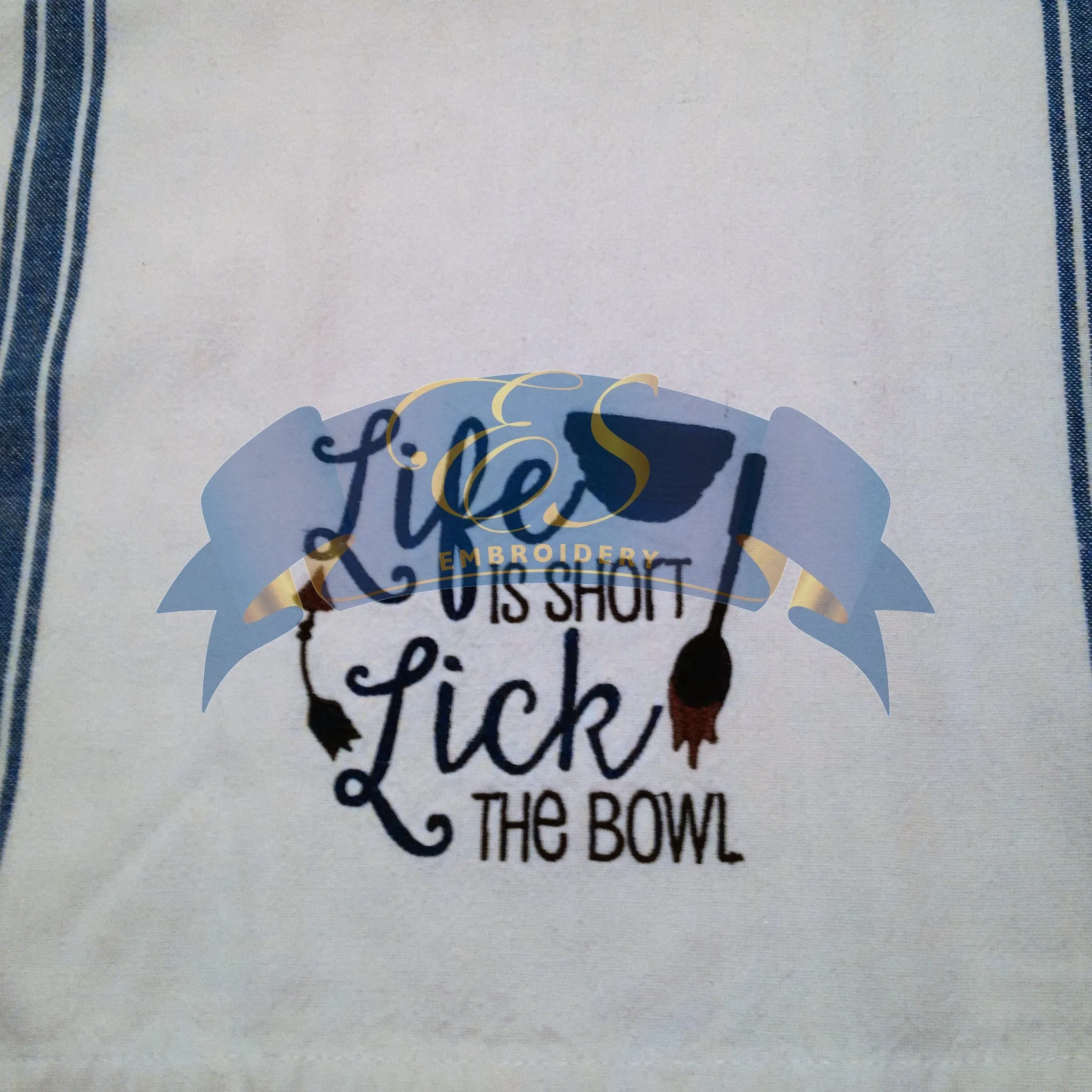 Life is Short Lick the Bowl Kitchen Towel