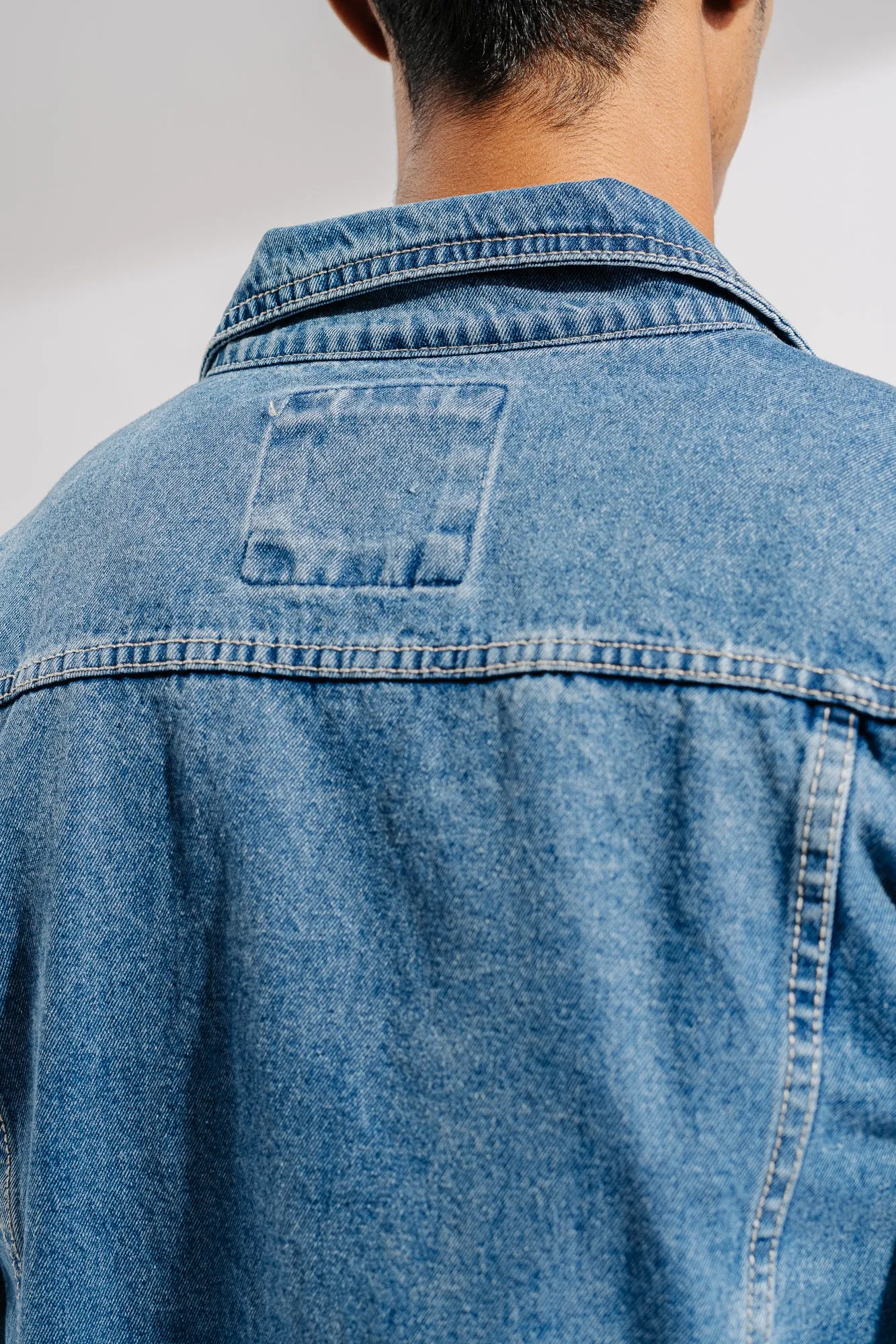 Light Blue Towel Basic Men's Jacket