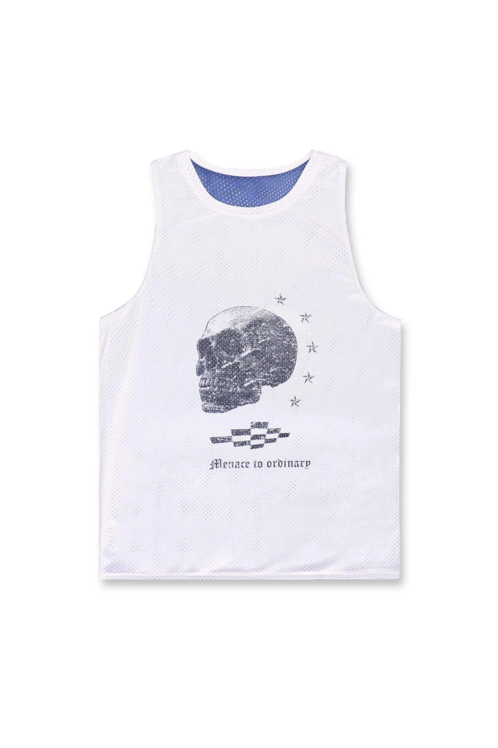 Lightning Mesh Reversible Workout Tank Top - Blue Sky