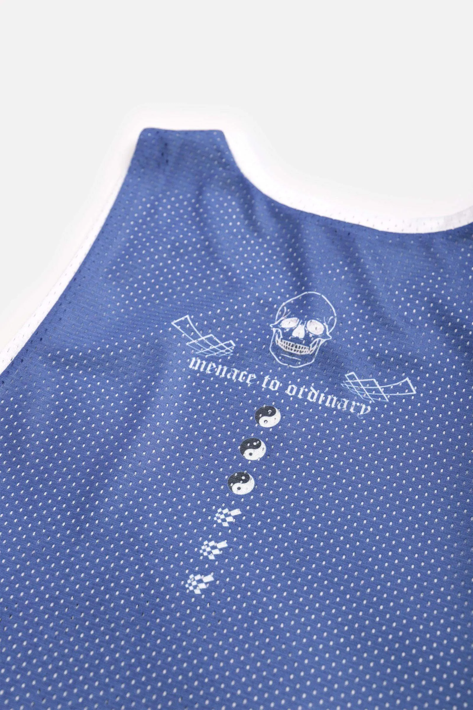 Lightning Mesh Reversible Workout Tank Top - Blue Sky