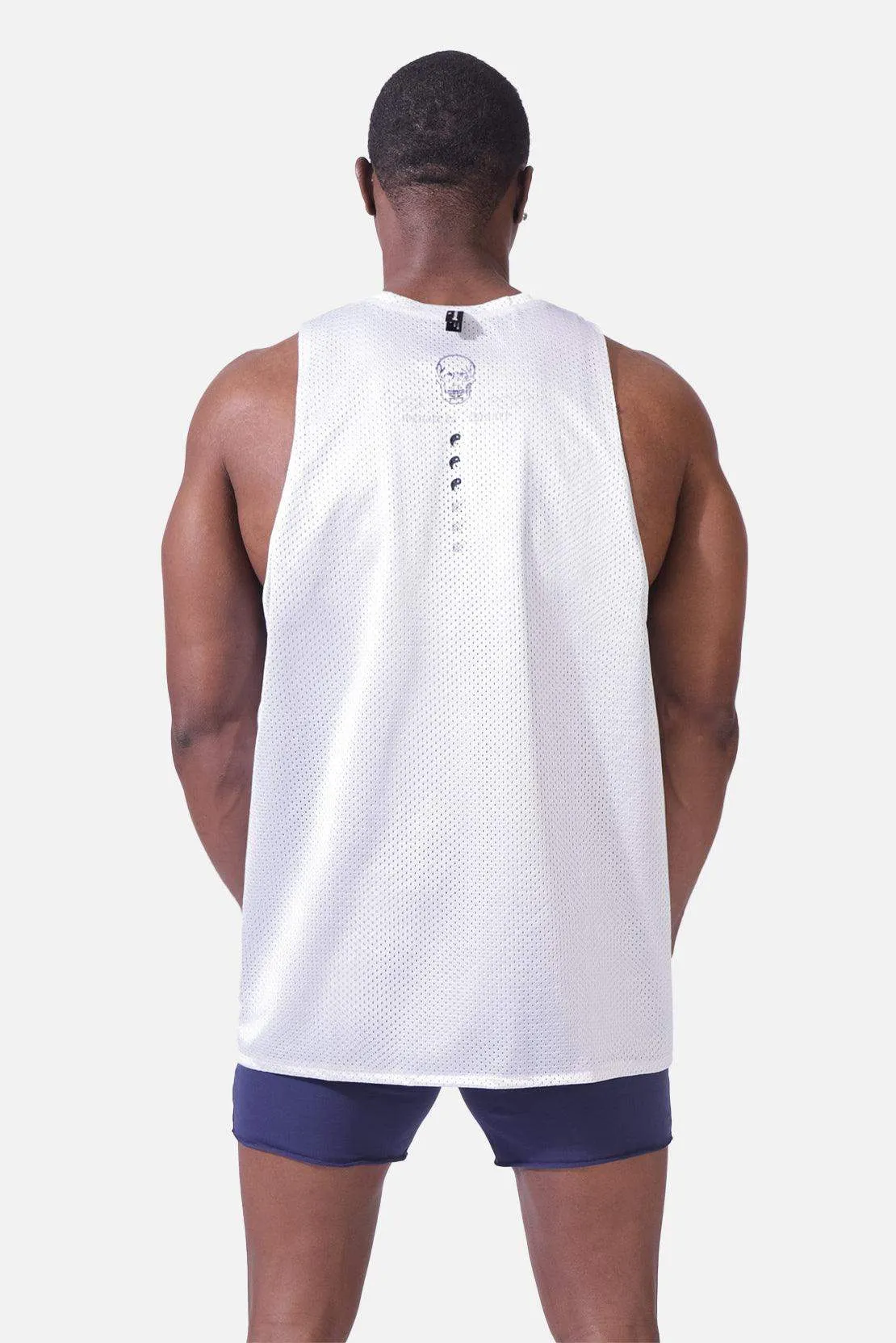 Lightning Mesh Reversible Workout Tank Top - Blue Sky