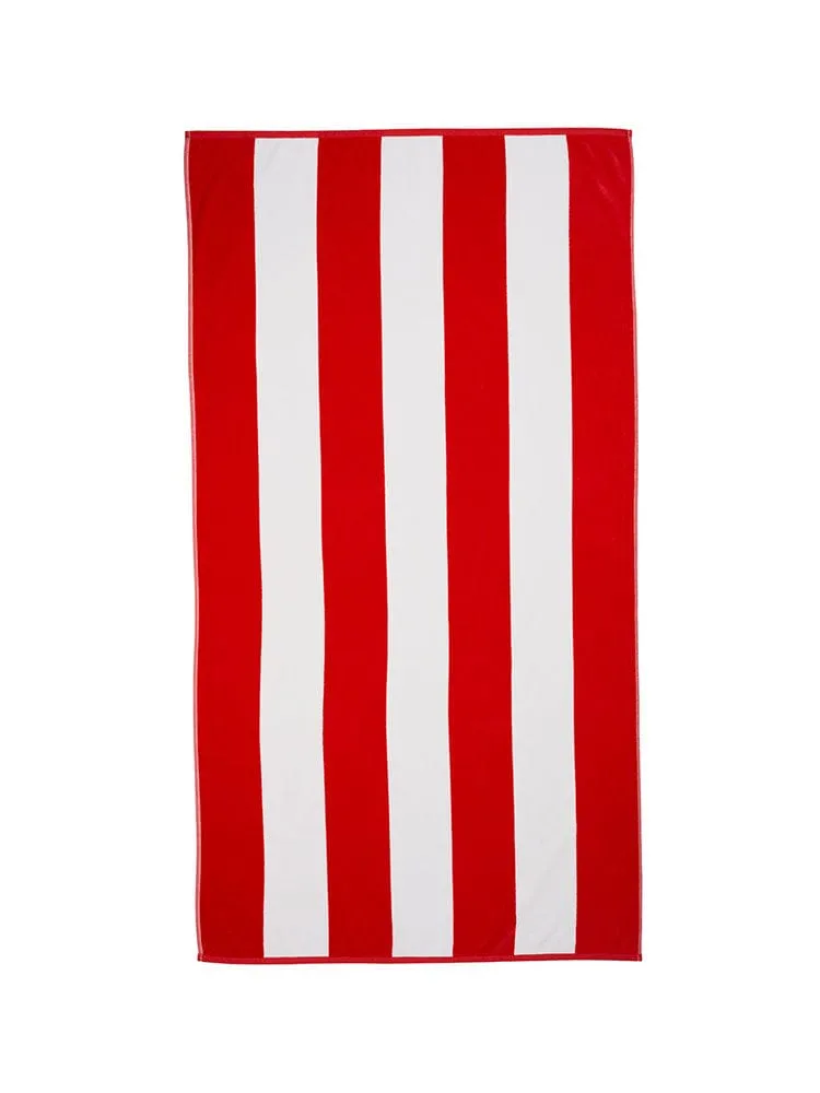 Linen House Portofino Red Beach Towel 86X160