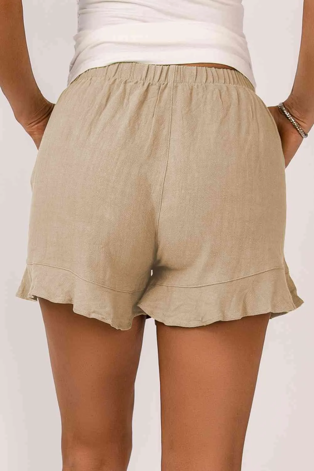 Linny Elastic Waist Pocketed Shorts
