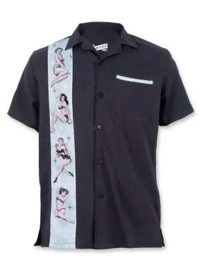 Liquorbrand Vegas Strip Black Bowling Shirt