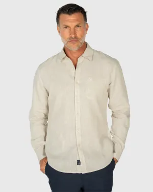 Long Sleeve Linen Shirt - Sand