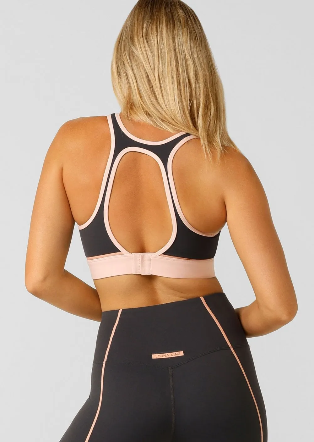 Lorna Jane Embrace Your Pace Sports Bra - Dark Titanium Multi