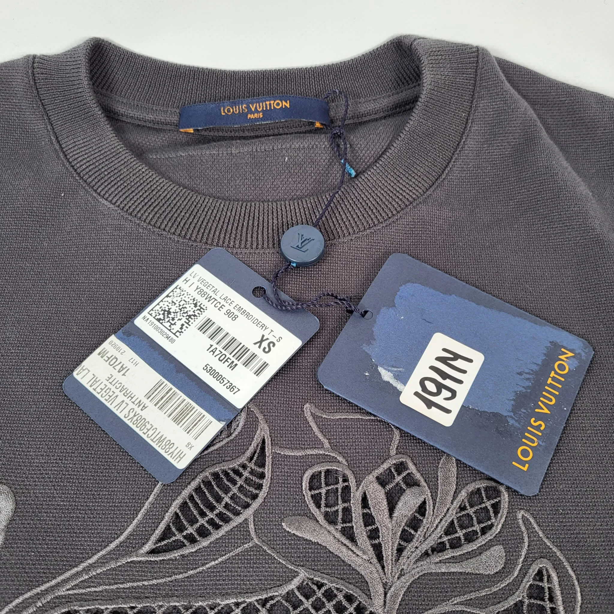 LV Vegetal Lace Embroidery T-Shirt