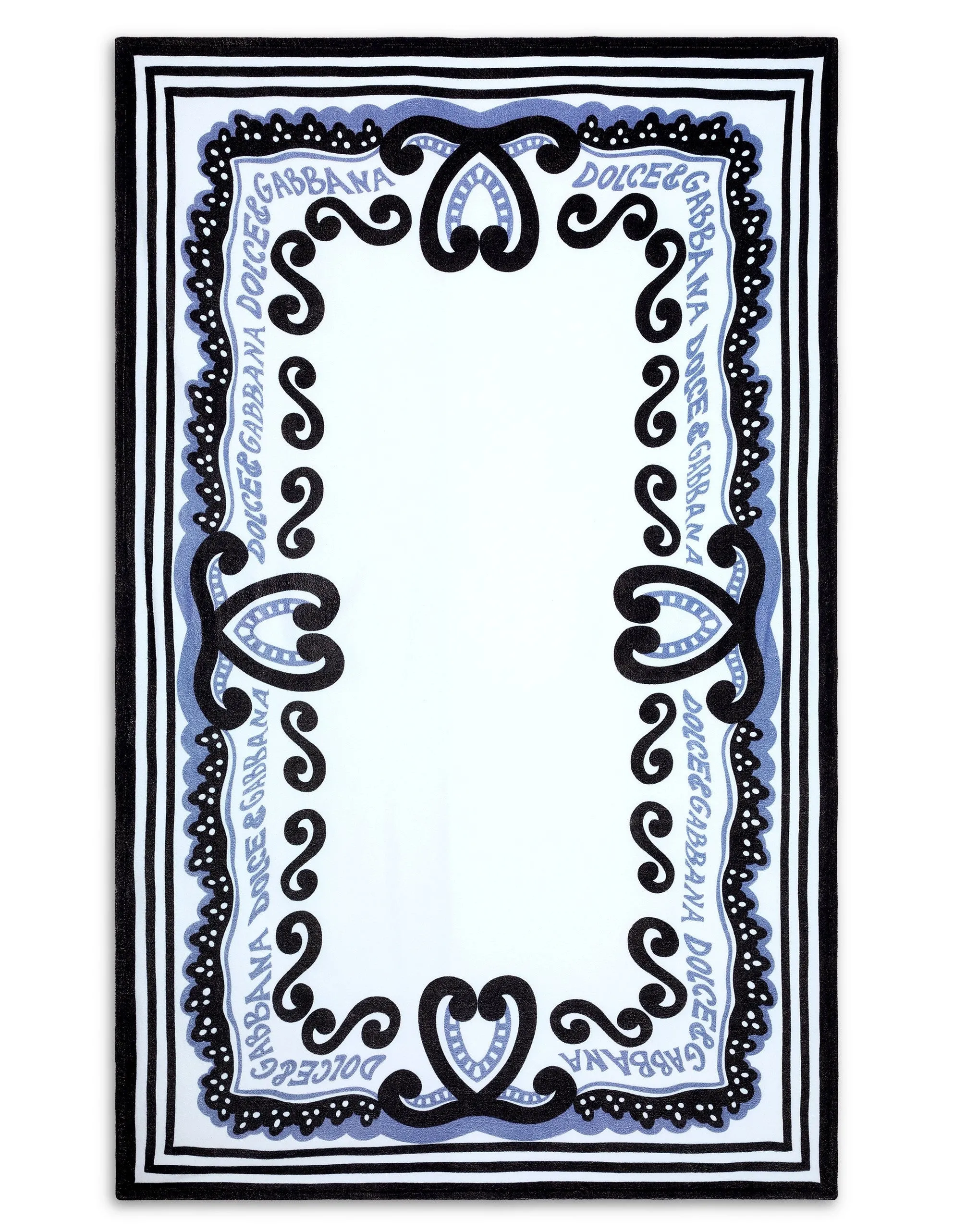 Marina-print cotton beach towel