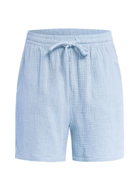 Men Shorts with pockets, Organic Muslin Cotton Nautical Summer Vacation Clothing