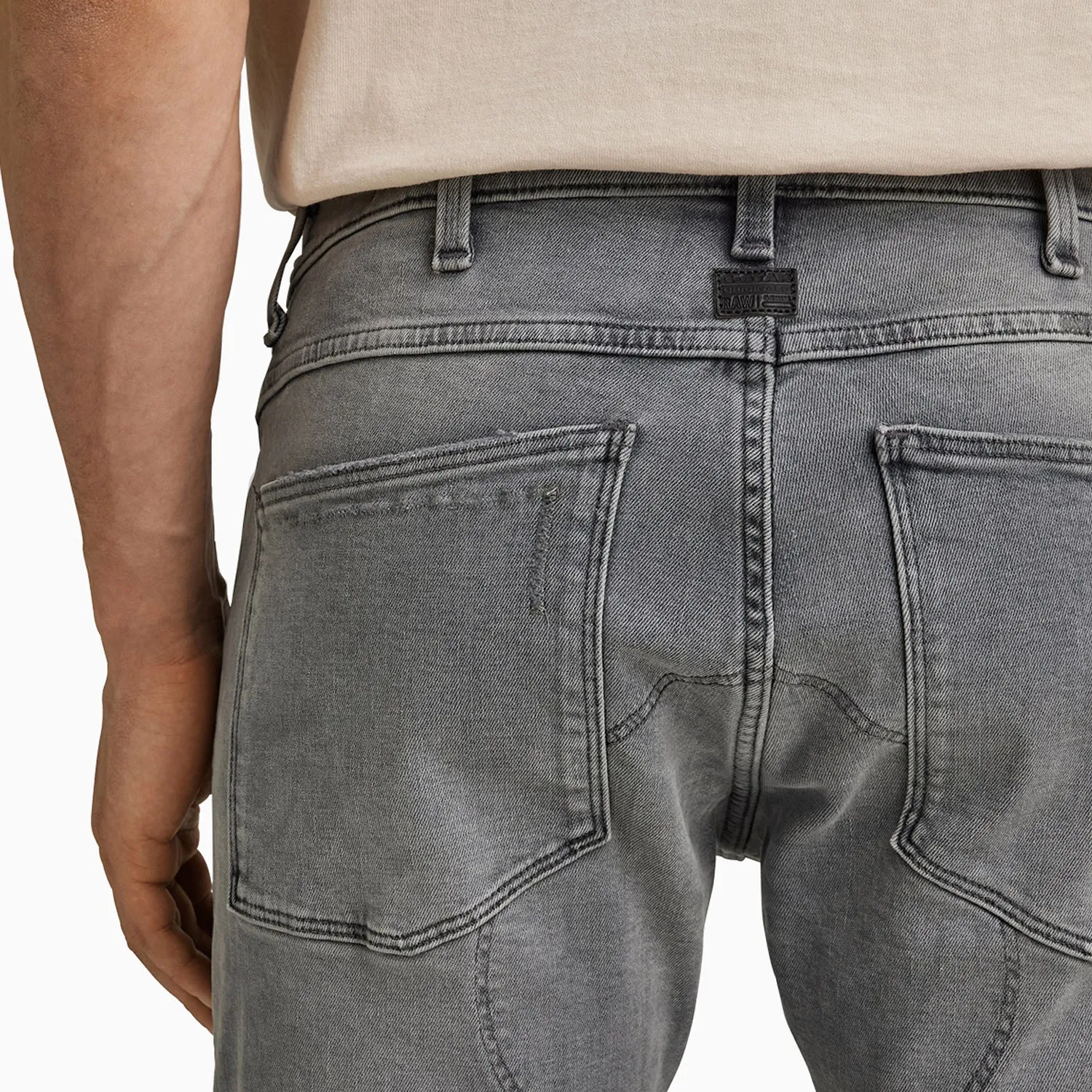 Men's 3D Zip Knee Skinny Denim Pant