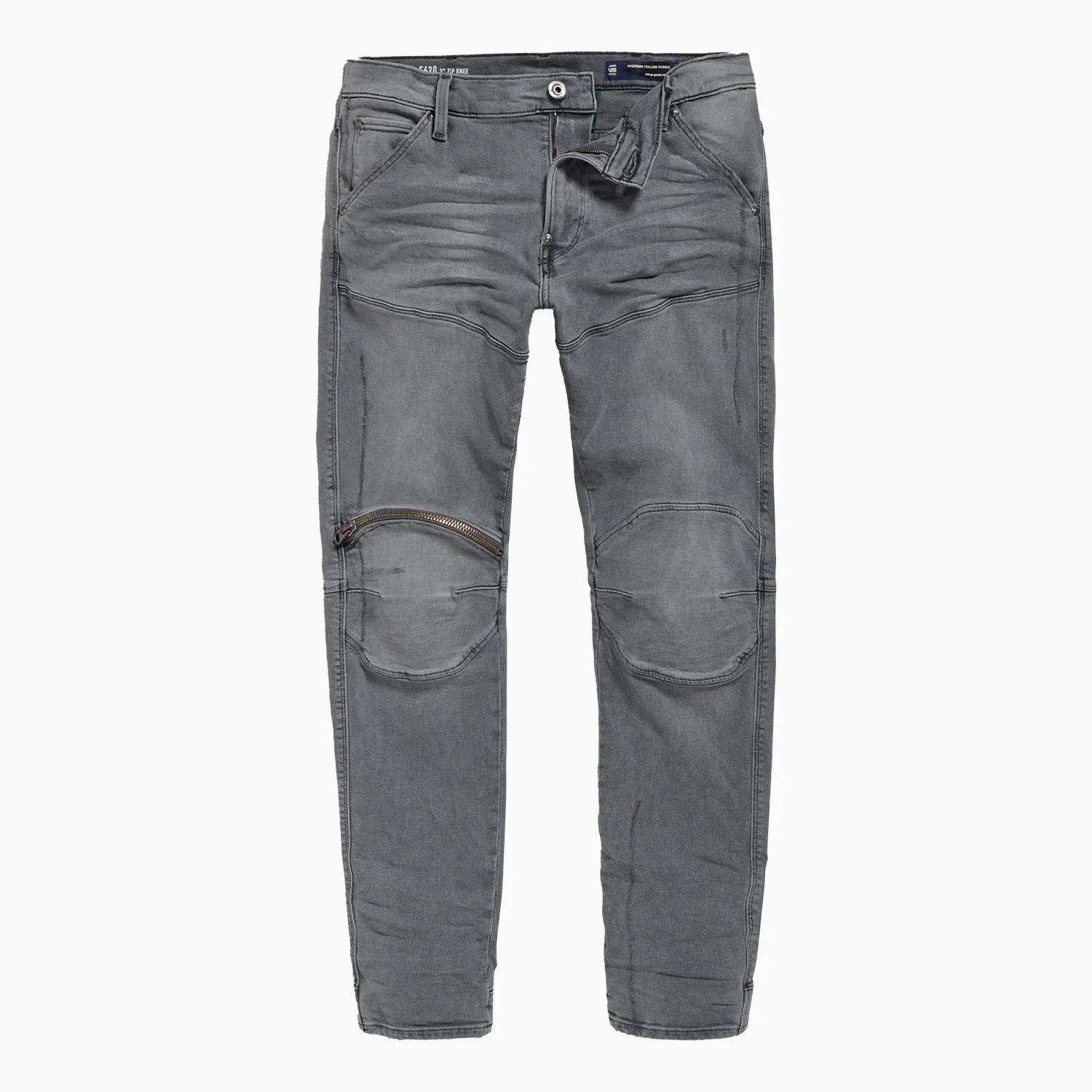 Men's 3D Zip Knee Skinny Denim Pant