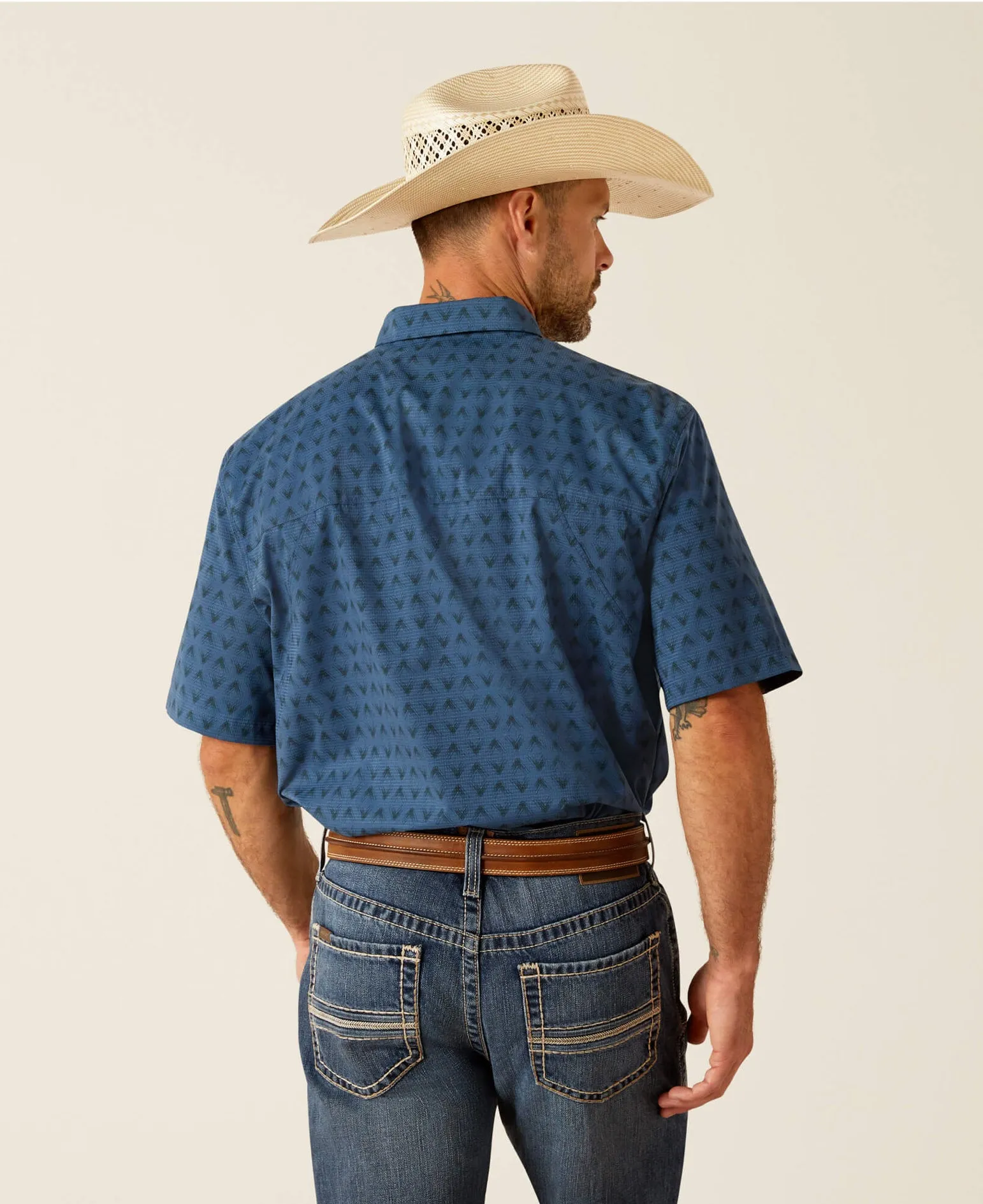 Men’s Ariat Ensign Blue 360 Airflow Classic Fit Shirt