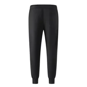 Men's Black Tapered Joggers - Slim-Fit Elastic Waist with Zips