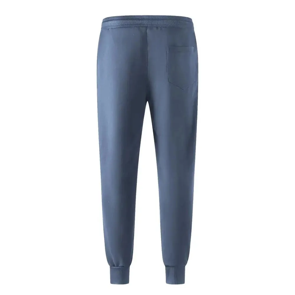 Men's Black Tapered Joggers - Slim-Fit Elastic Waist with Zips