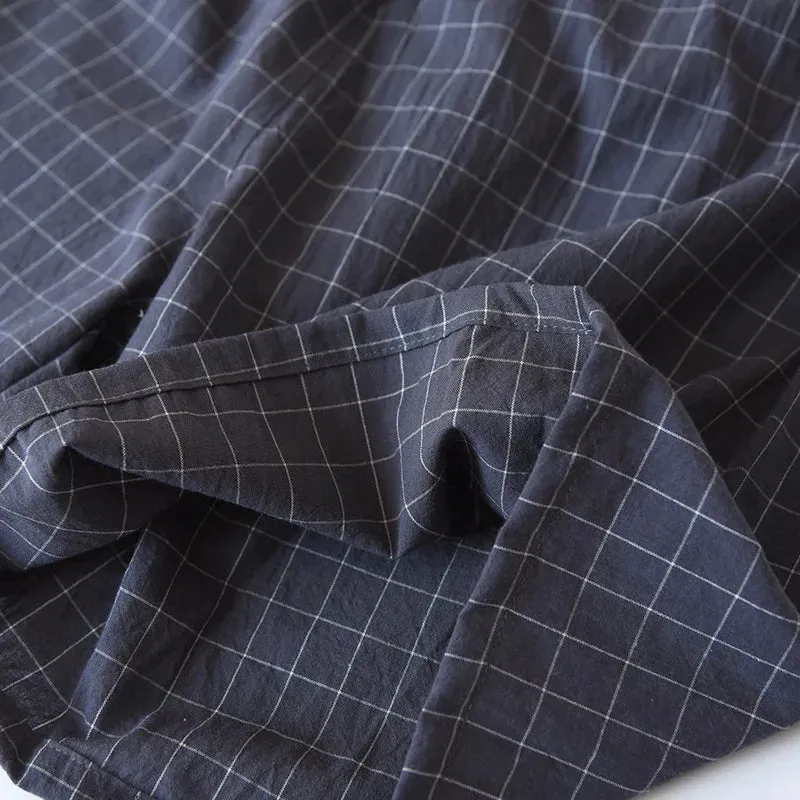 Men's Checkered Cotton Pajama Set