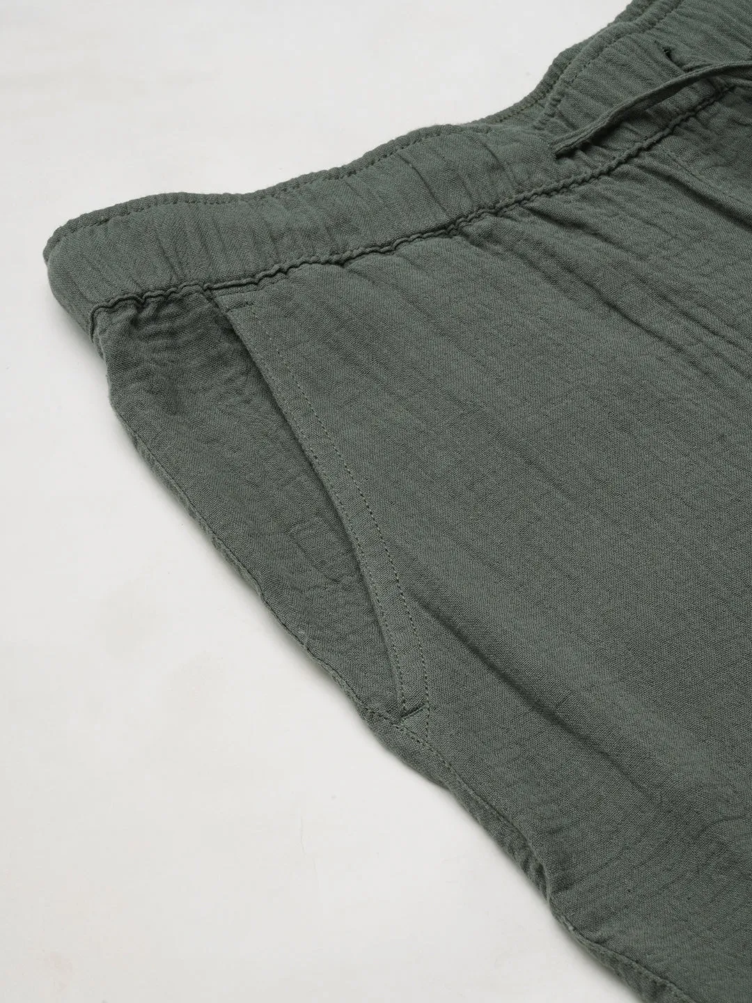 Men's Grey Cotton Regular Fit Shorts