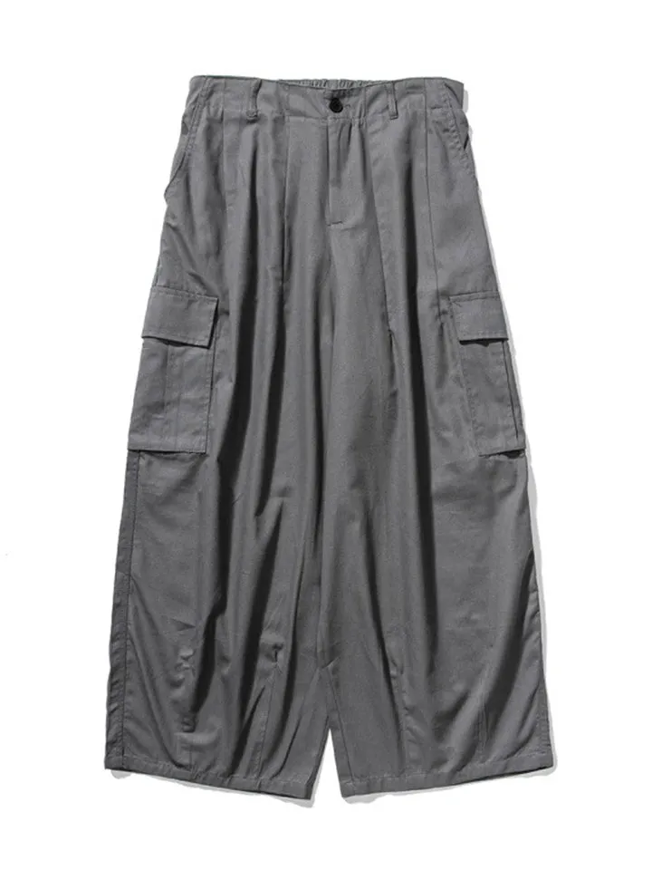 Men's Leisure Workwear Multi-Pocket Straight Leg Pants