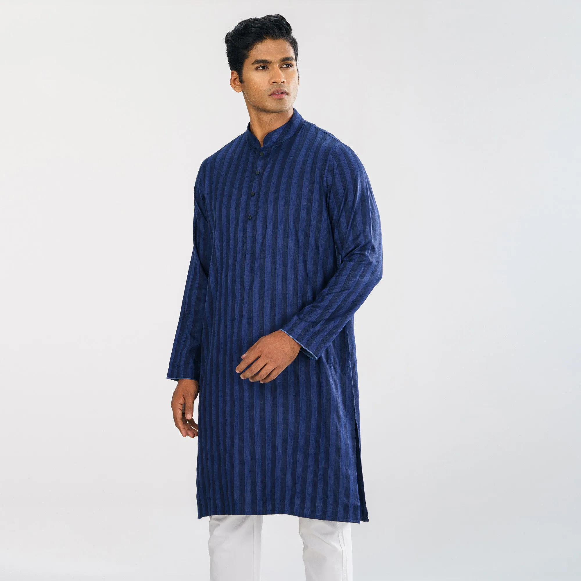 Mens Navy Basic Panjabi