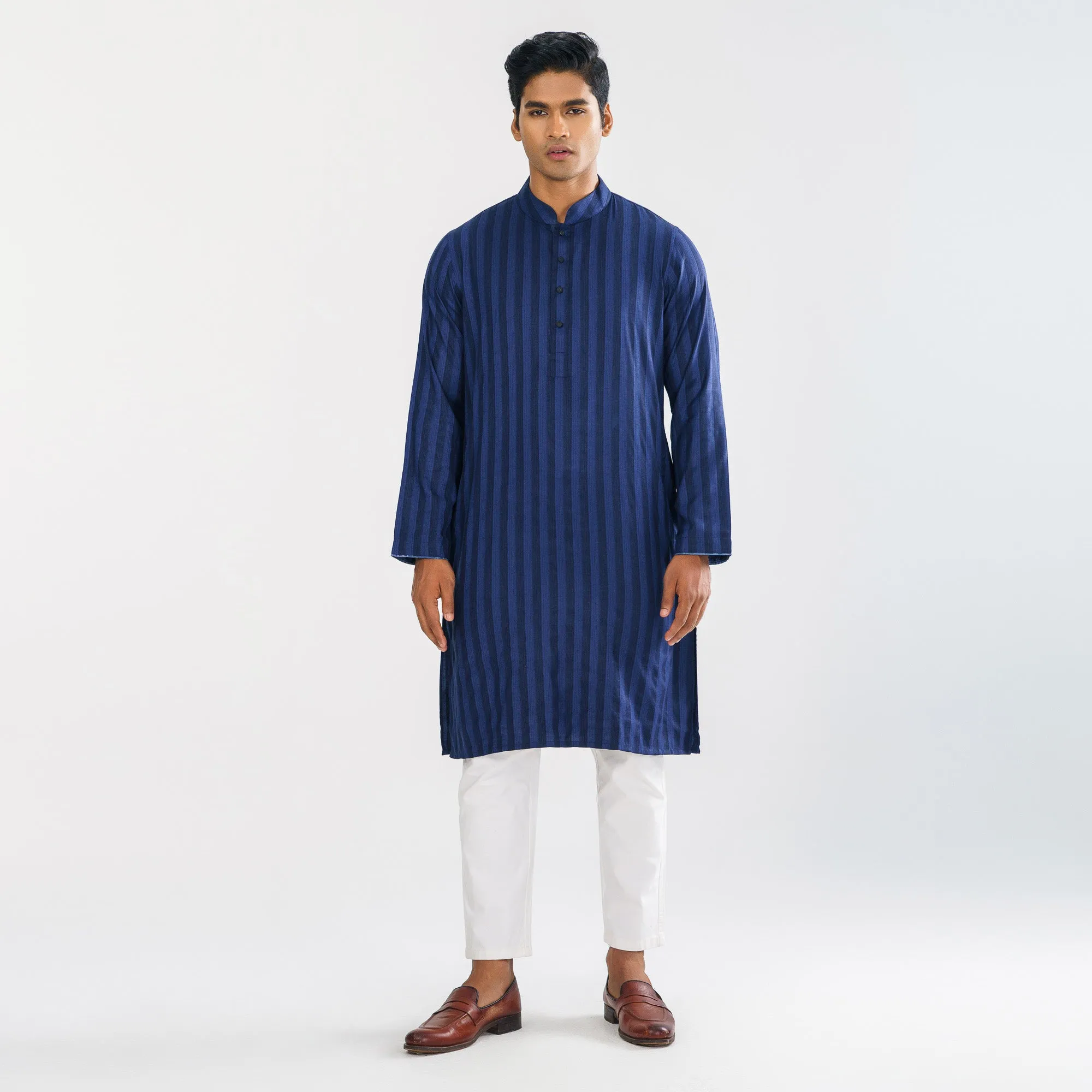 Mens Navy Basic Panjabi