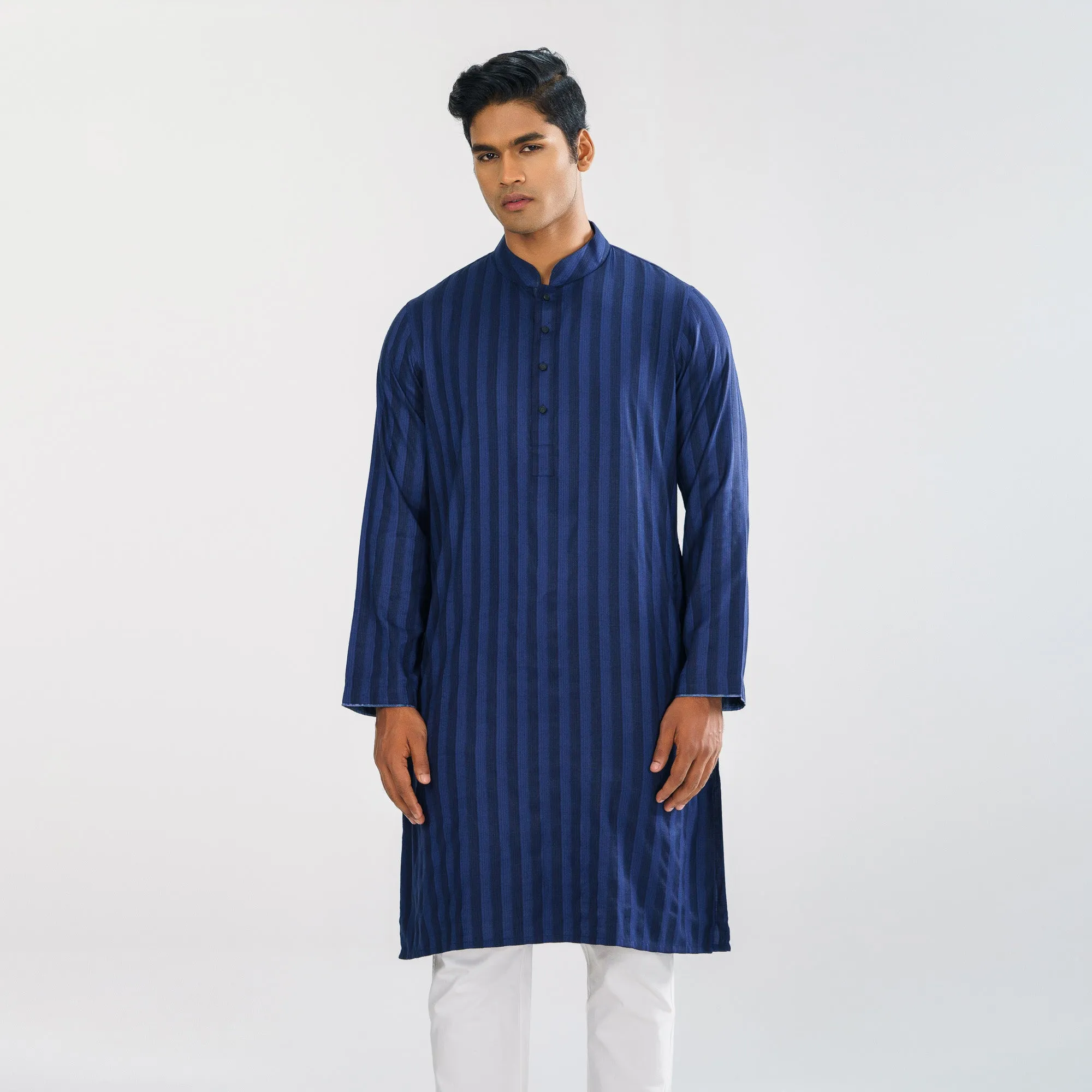 Mens Navy Basic Panjabi