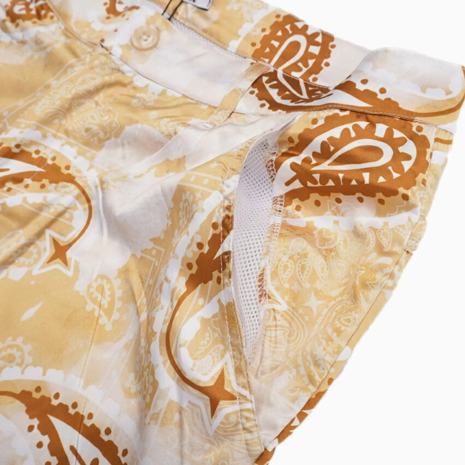 Men's Paisley Satin Shirts And Shorts Outfit
