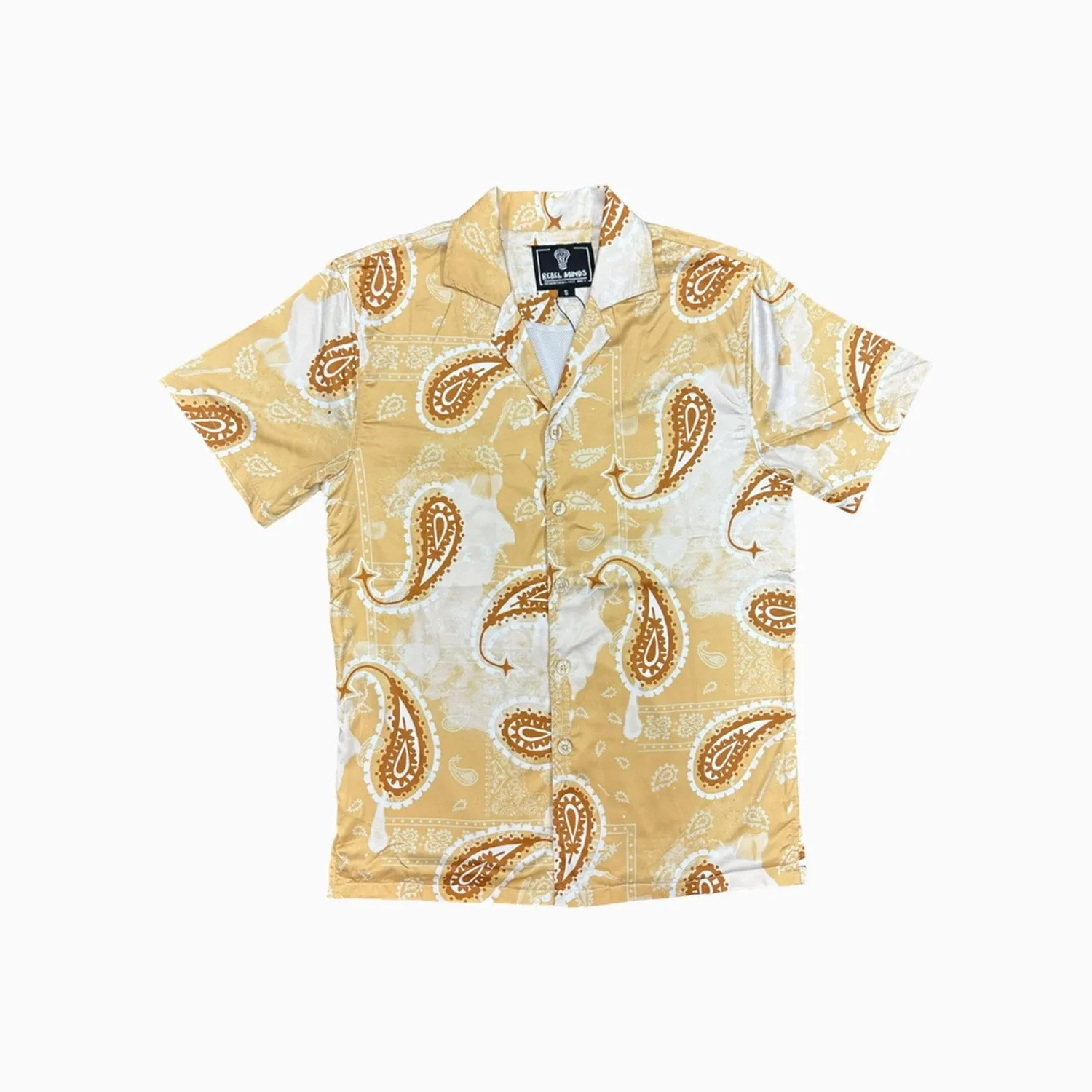 Men's Paisley Satin Shirts And Shorts Outfit