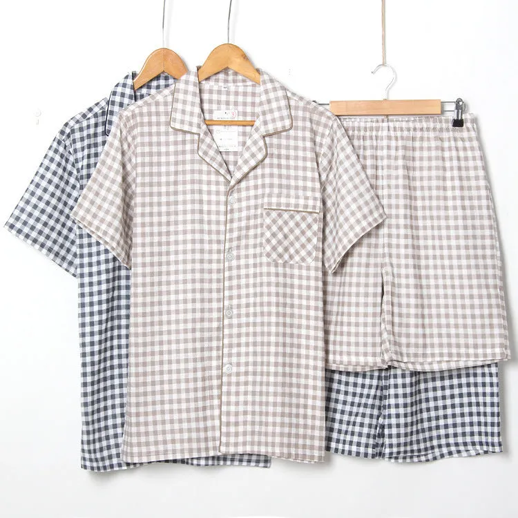 Men's Pajamas Double Gauze Home Service Suit