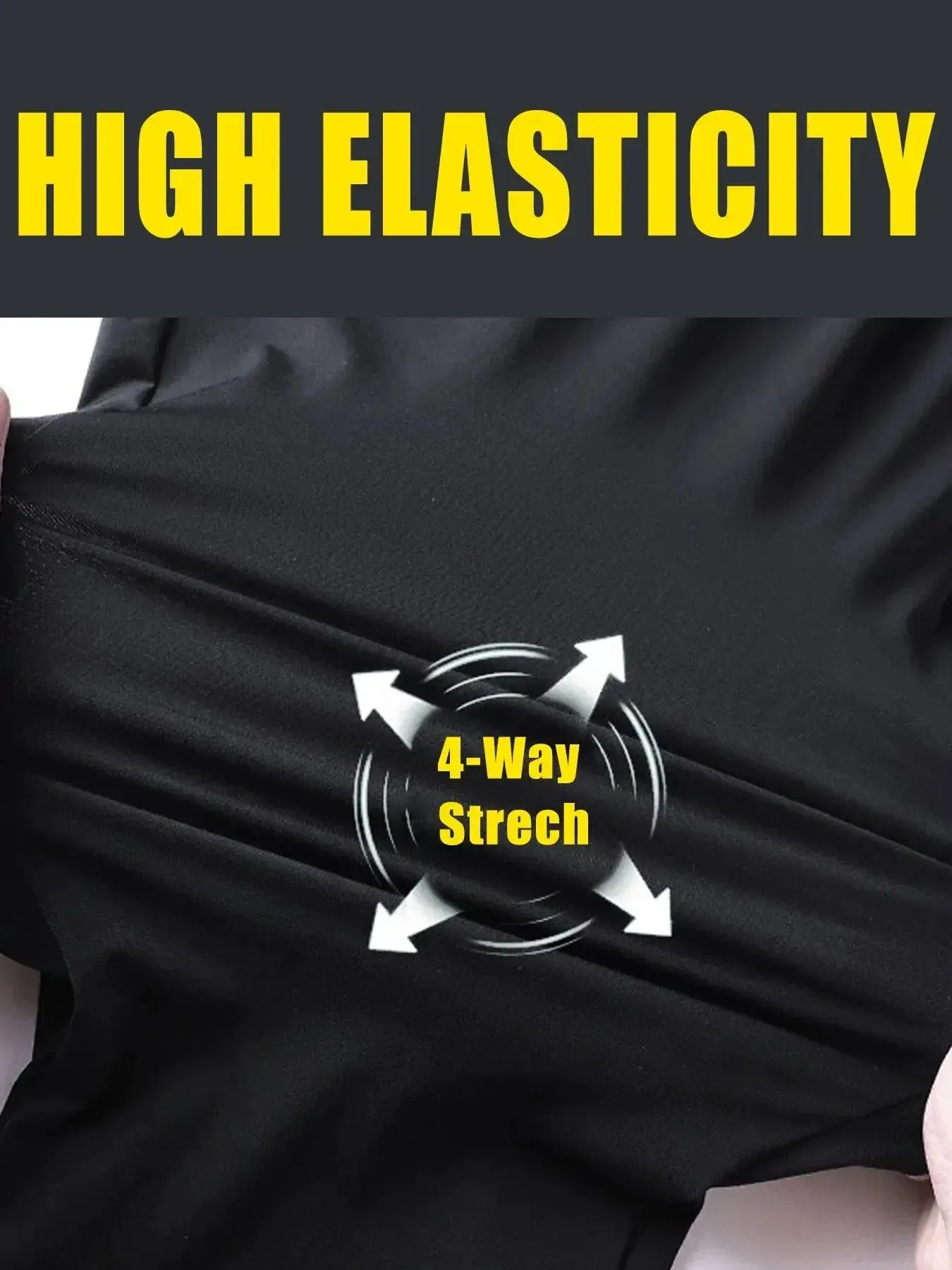 Men's Quick-drying Breathable Waist Drawstring Joggers, Chic High Stretch Sports Pantst For Fitness
