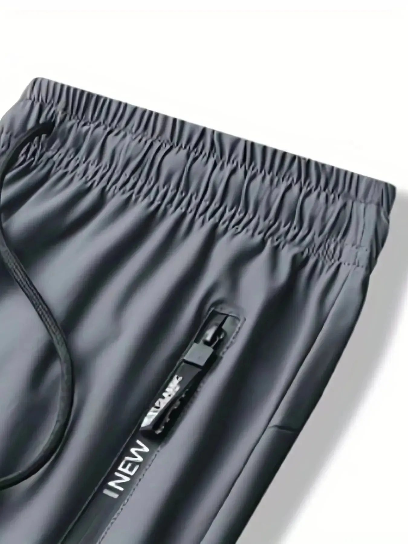 Men's Quick-drying Breathable Waist Drawstring Joggers, Chic High Stretch Sports Pantst For Fitness