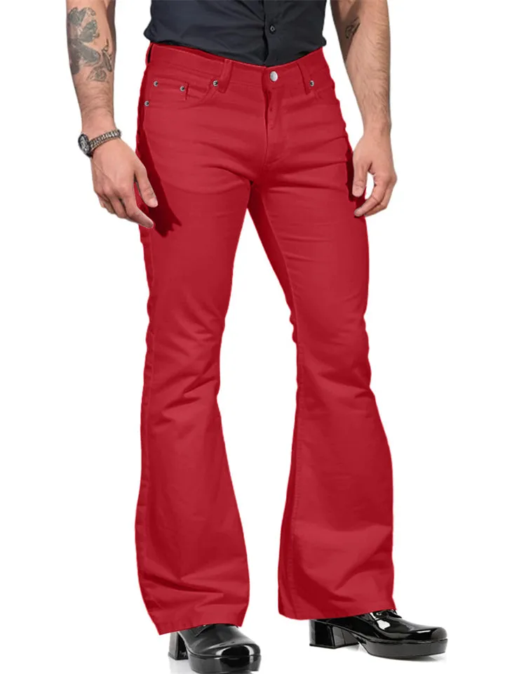 Men's Trendy Mid-Rise Stretchy Flared Pants
