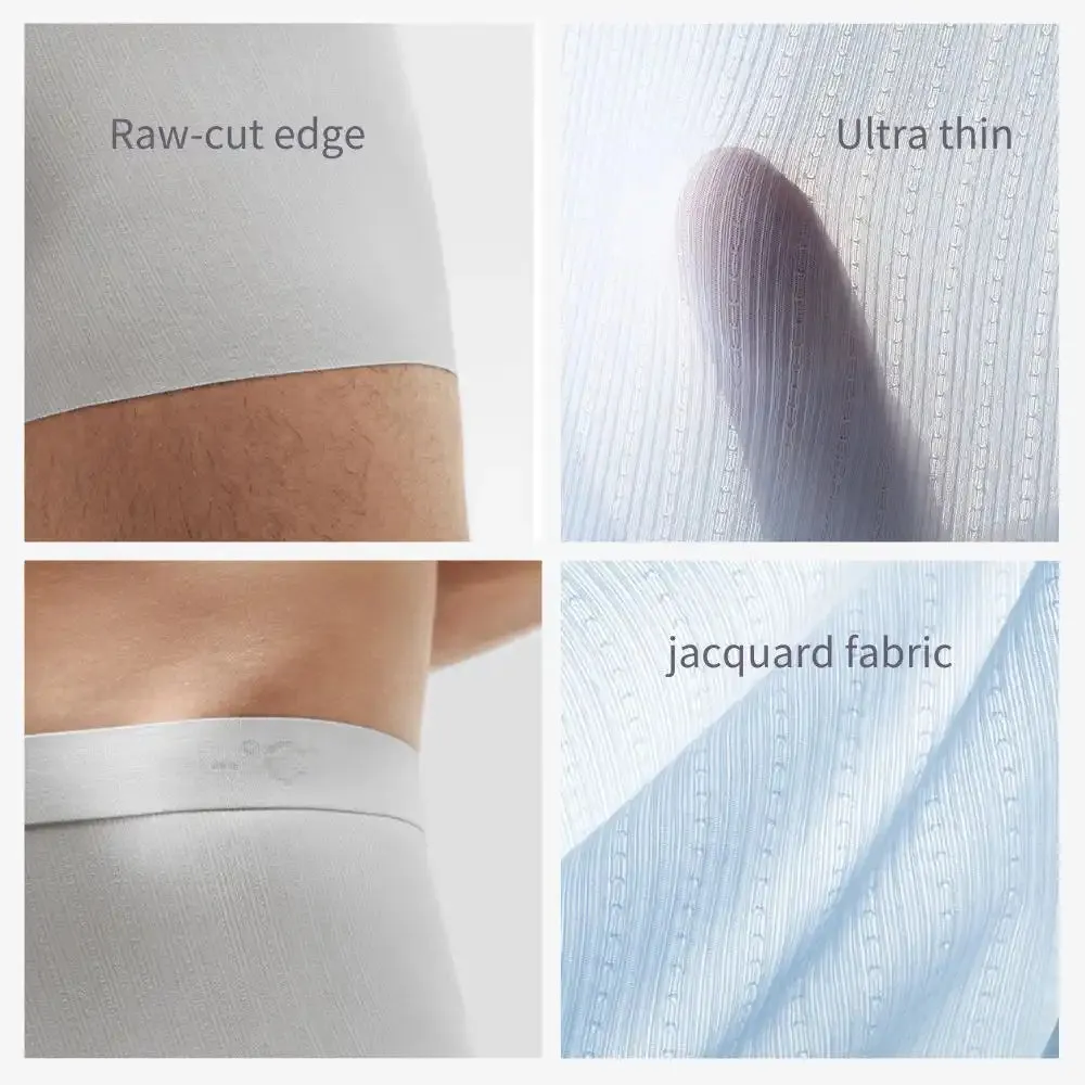 Men's Ultra Thin Jacquard Ice Silk Underpants (5 pack) - JEWYEE - XN120