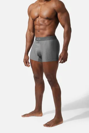 Men's Workout Mesh Boxer Briefs 2 Pack - Black and Gray
