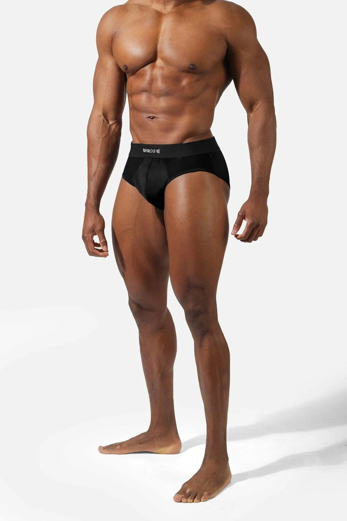 Men's Workout Mesh Briefs 2 Pack - Black & Dark Gray