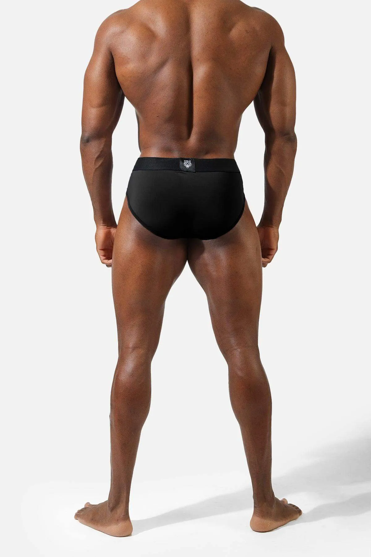 Men's Workout Mesh Briefs 2 Pack - Black & Dark Gray