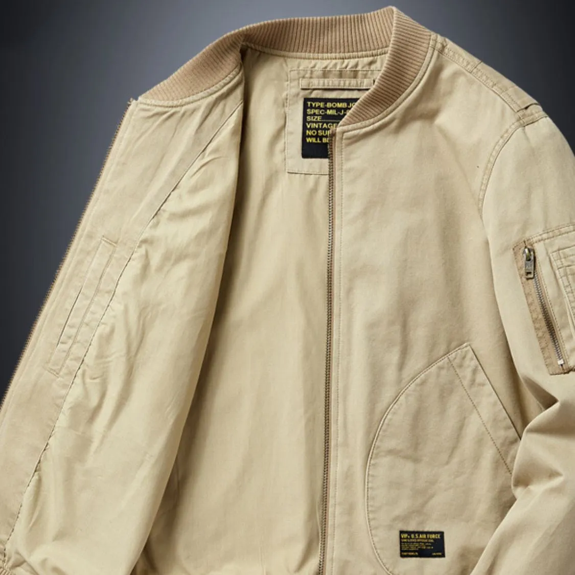 Men's Zip Up Bomber Jacket