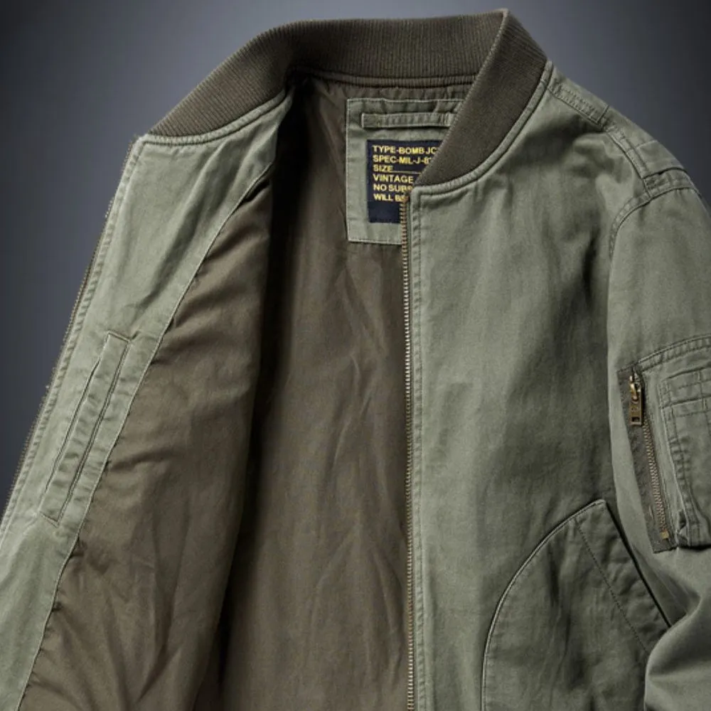 Men's Zip Up Bomber Jacket