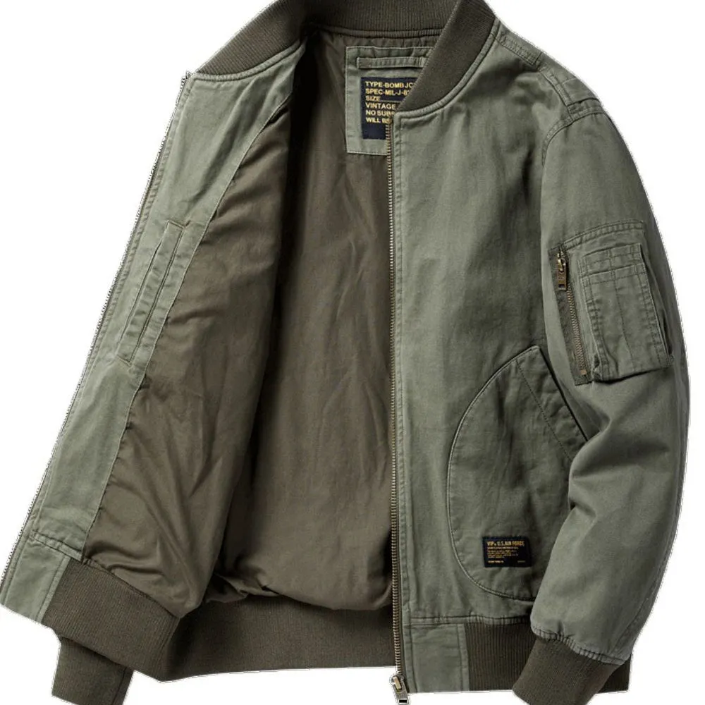 Men's Zip Up Bomber Jacket