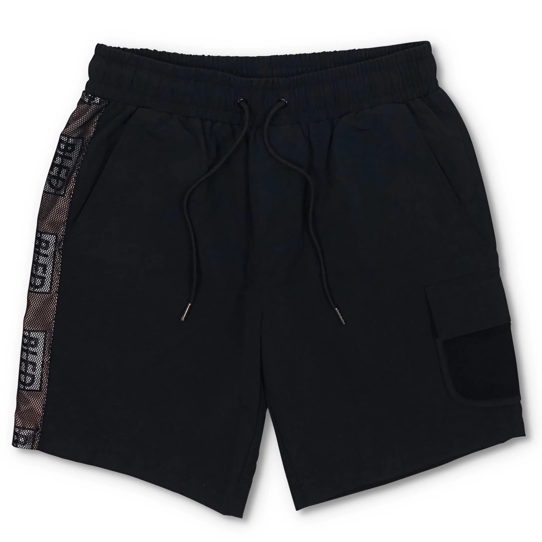 Mesh Cargo Track Short - Pastel Coral/Black