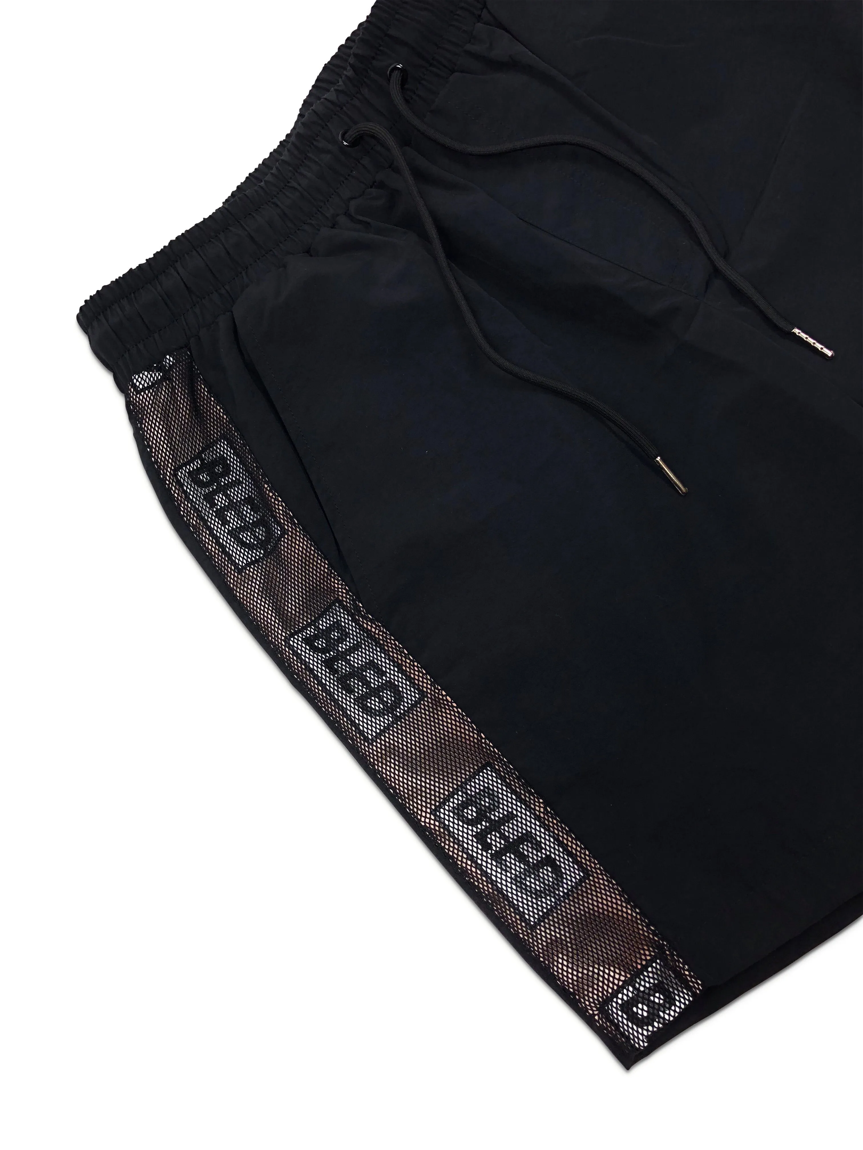 Mesh Cargo Track Short - Pastel Coral/Black