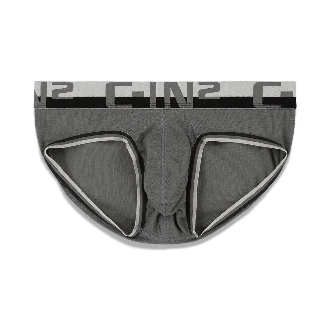 Mesh Low Rise Brief Garner Gray