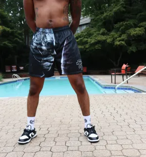 MICHAEL M MESH BASKETBALL TRUNK DRAWSTRING SHORTS